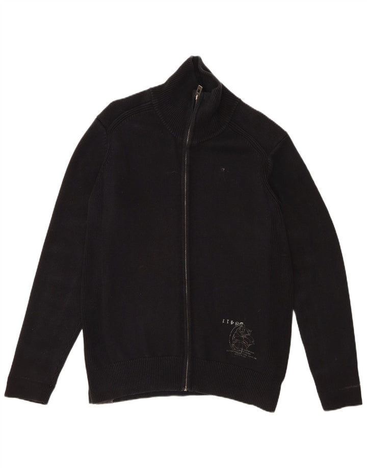 Suéter cardigã gráfico masculino G-STAR XL algodão preto