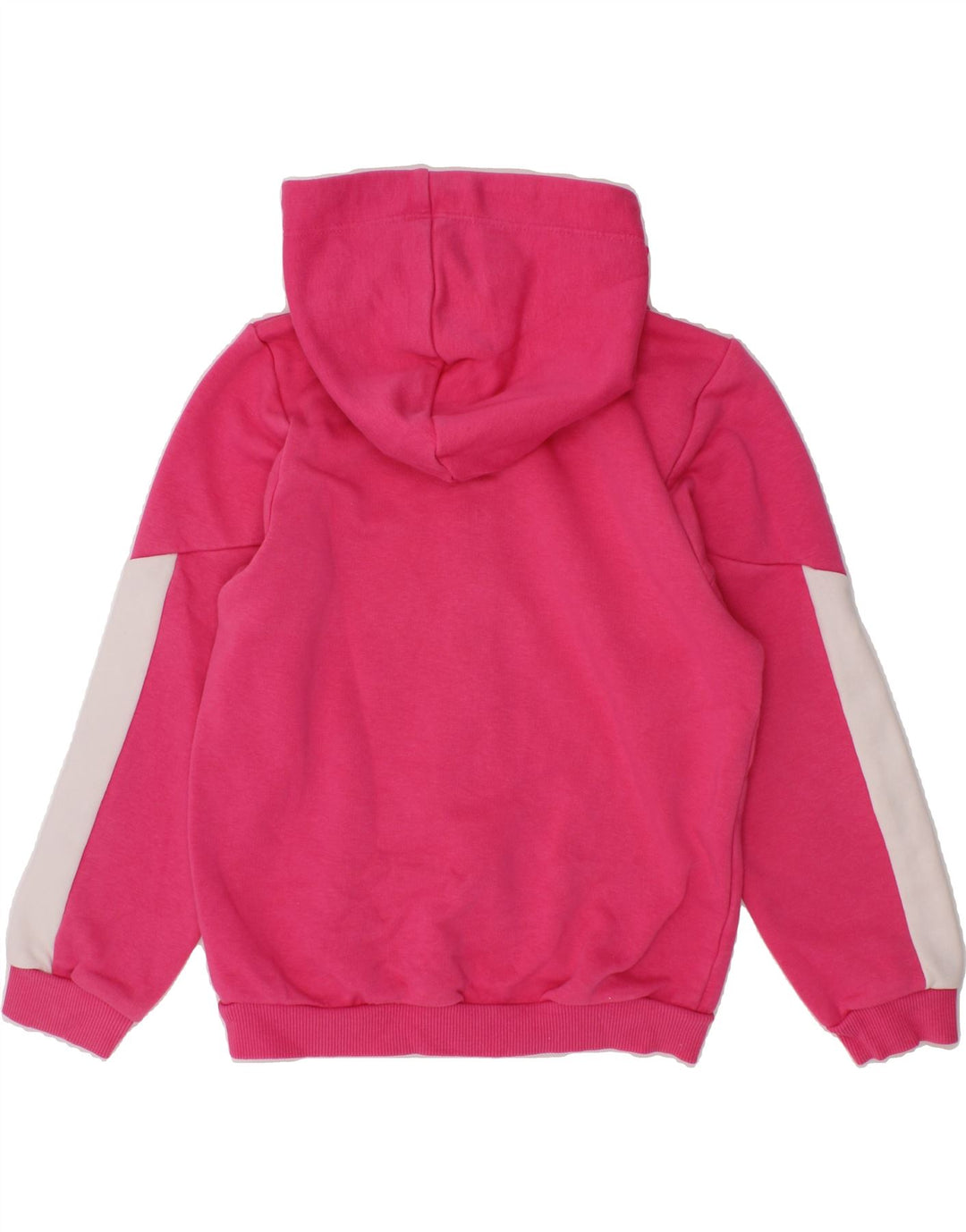 PUMA Girls Zip Hoodie Sweater 3-4 Years Pink Colourblock Vintage Puma and Second-Hand Puma from Messina Hembry 