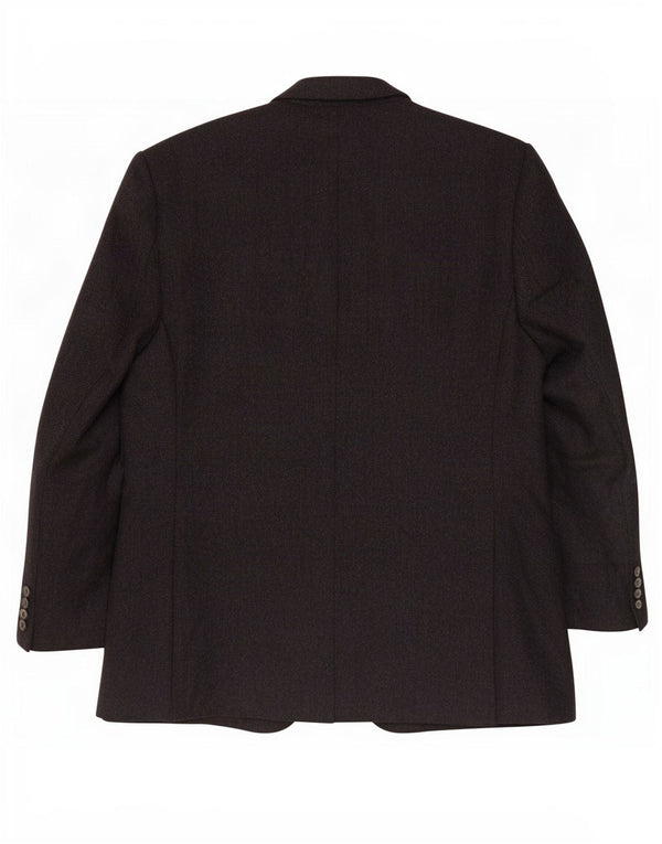 Jaqueta blazer masculina Lanificio Di Pray com 2 botões UK 42 XL cinza espinha de peixe