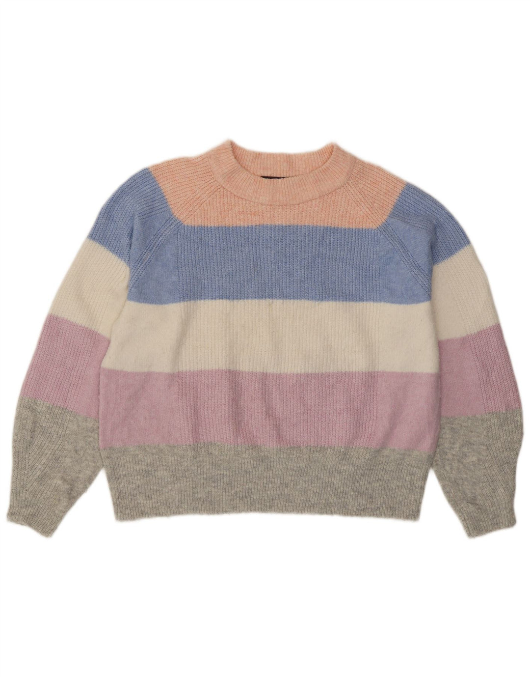 Suéter feminino Marks & Spencer com gola redonda Reino Unido 16 grande multicolorido