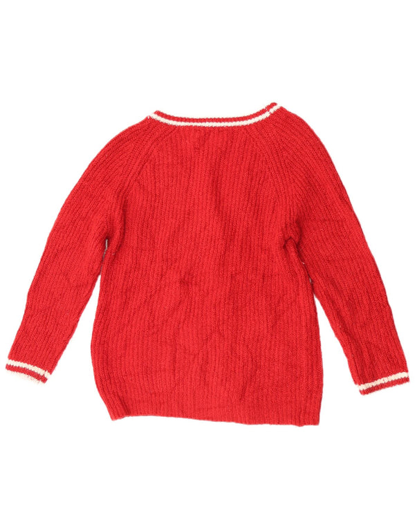 Suéter cardigã feminino Zara 9-10 anos acrílico vermelho
