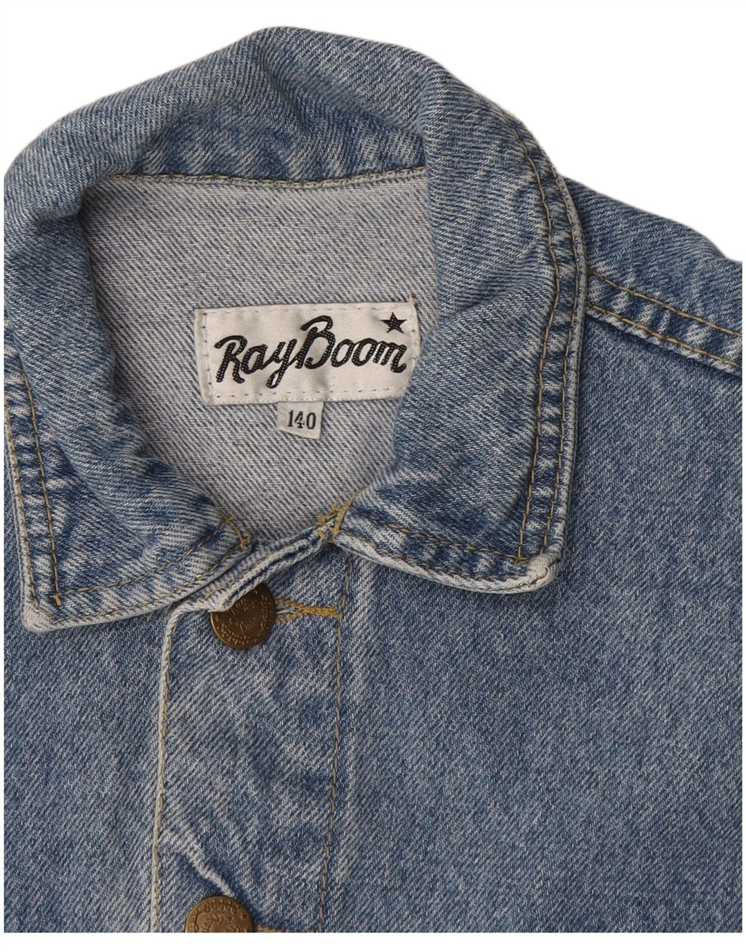 Colete jeans vintage para meninas 9-10 anos azul