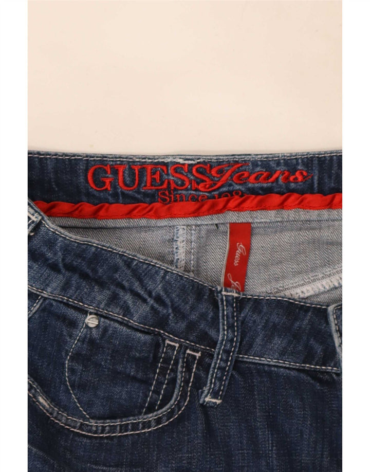 Saia jeans feminina Guess W28 azul médio