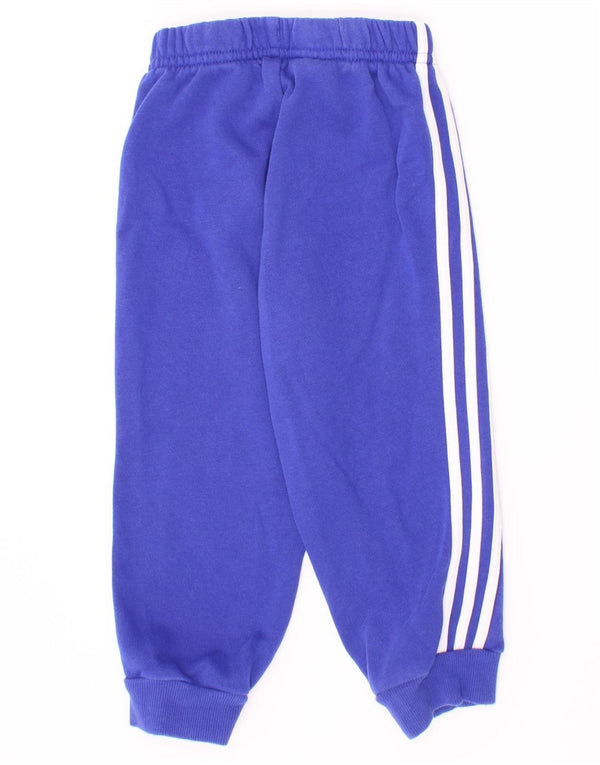 Adidas bebê meninos joggers calças de treino 18-24 meses azul algodão