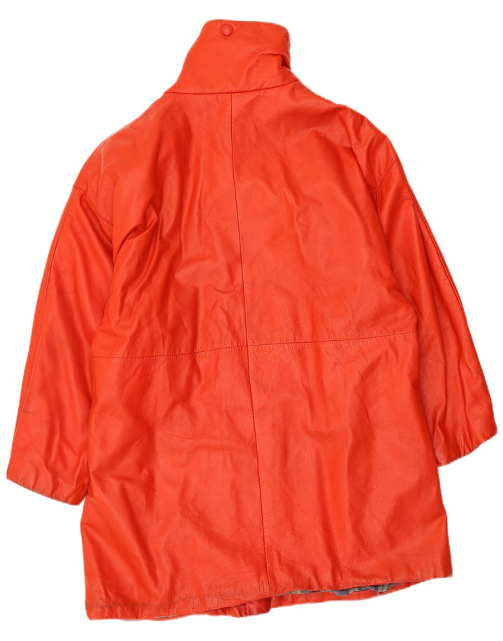 Casaco de couro feminino Igi & Igi IT 42 vermelho médio