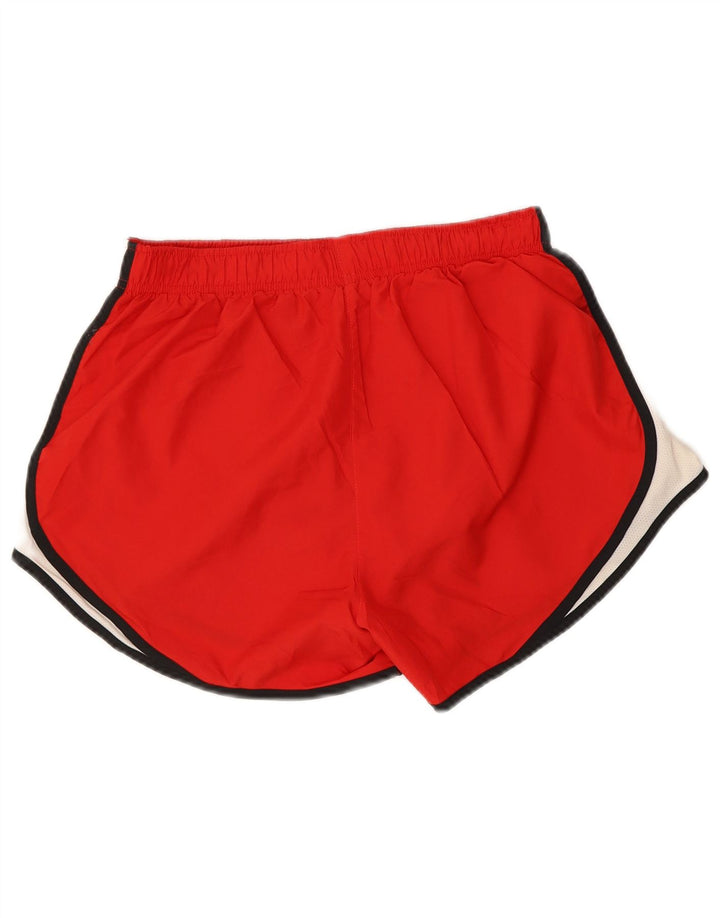 Shorts esportivos femininos NIKE Dri Fit UK 14 médio vermelho colorblock poliéster