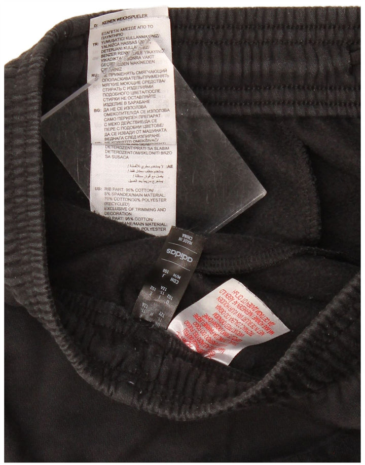 ADIDAS Meninos Calças de Treino Joggers 11-12 Anos Algodão Preto