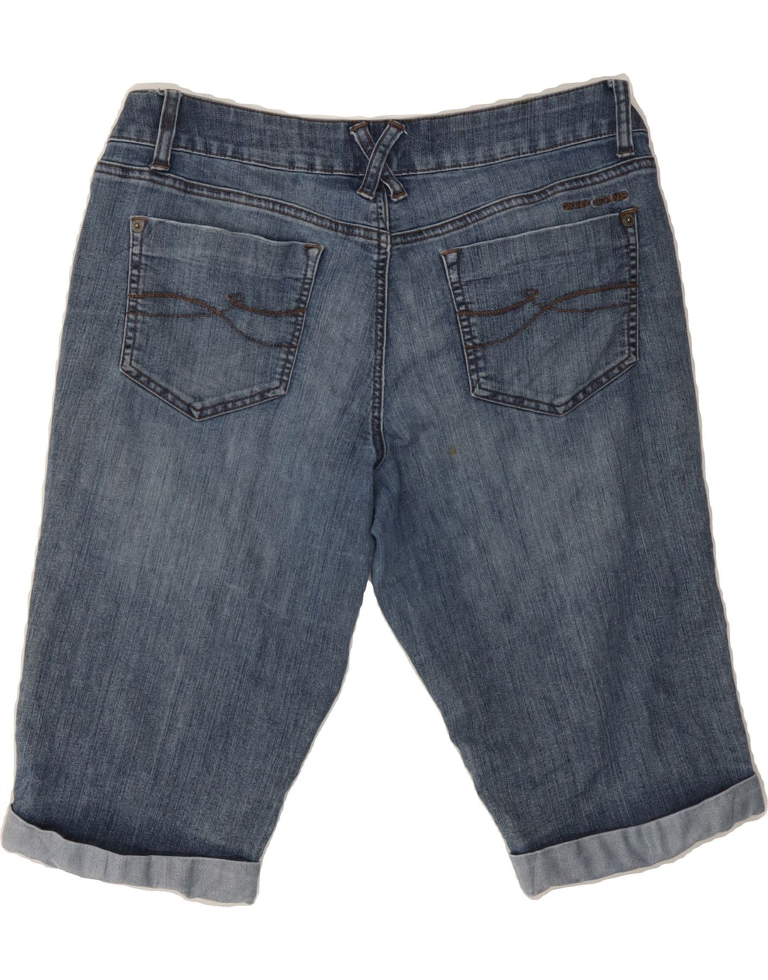 DKNY Womens Bermuda Denim Shorts US 10 Large W32  Blue Cotton Vintage Dkny and Second-Hand Dkny from Messina Hembry 