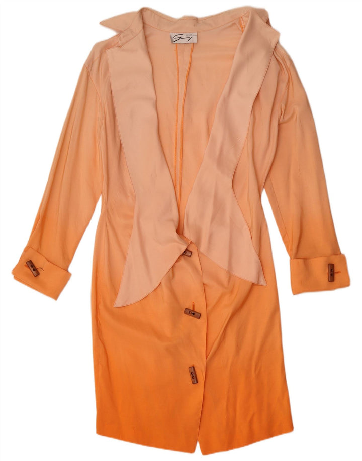 Vestido camisa feminino Genny EUA 8 médio laranja
