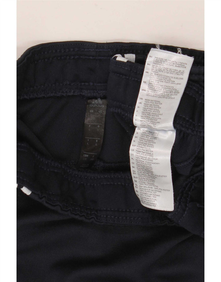 Calça de treino masculina Adidas grande poliéster azul marinho