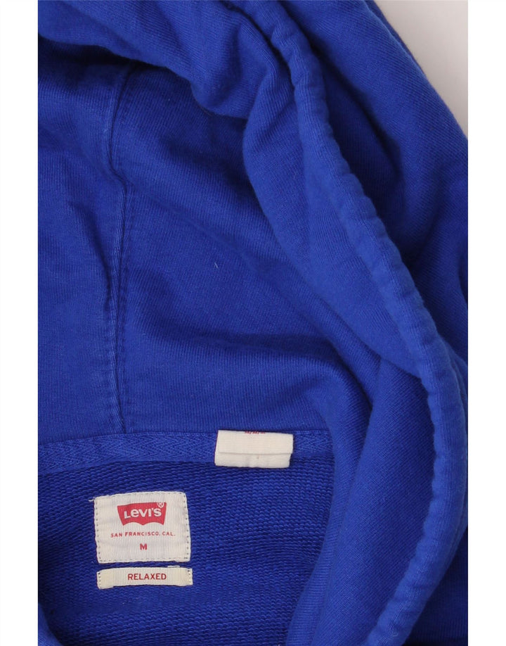 LEVI'S Mens Relaxed Fit Graphic Hoodie Jumper Medium Blue Vintage Levi's and Second-Hand Levi's from Messina Hembry 