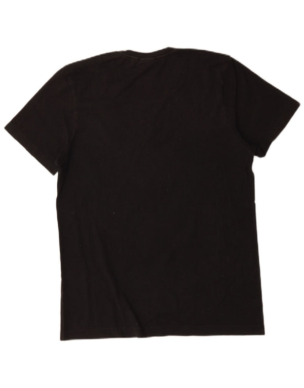 Adidas Mens Graphic T-Shirt Top Médio Algodão Preto