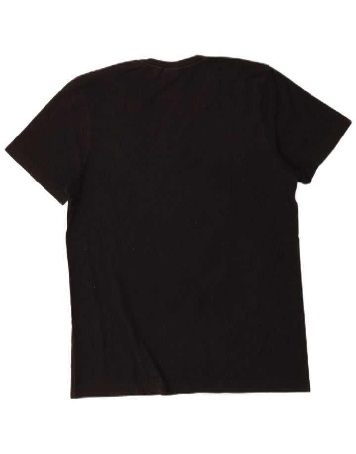 Adidas Mens Graphic T-Shirt Top Médio Algodão Preto