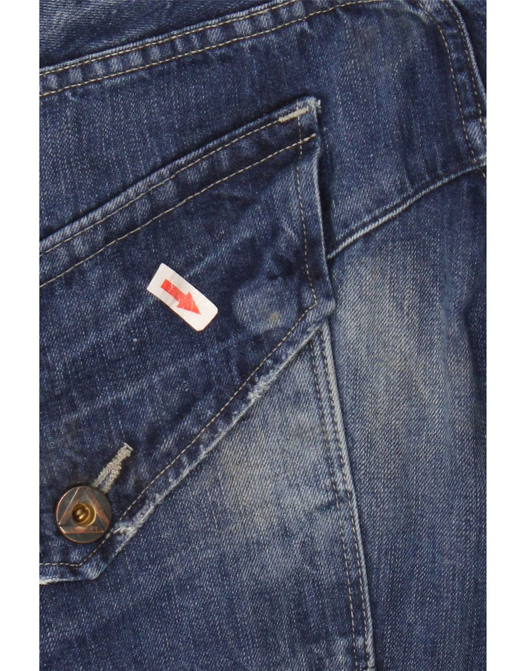 Calça jeans reta masculina G-Star W36 L32 azul patchwork algodão