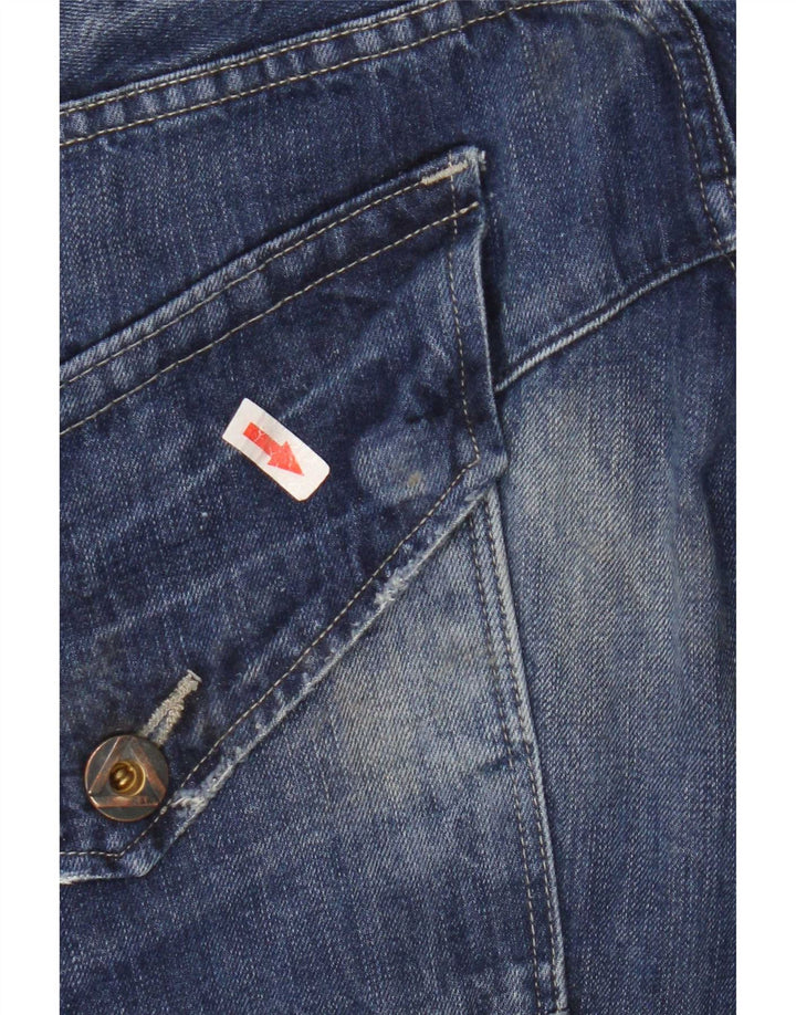 Calça jeans reta masculina G-Star W36 L32 azul patchwork algodão