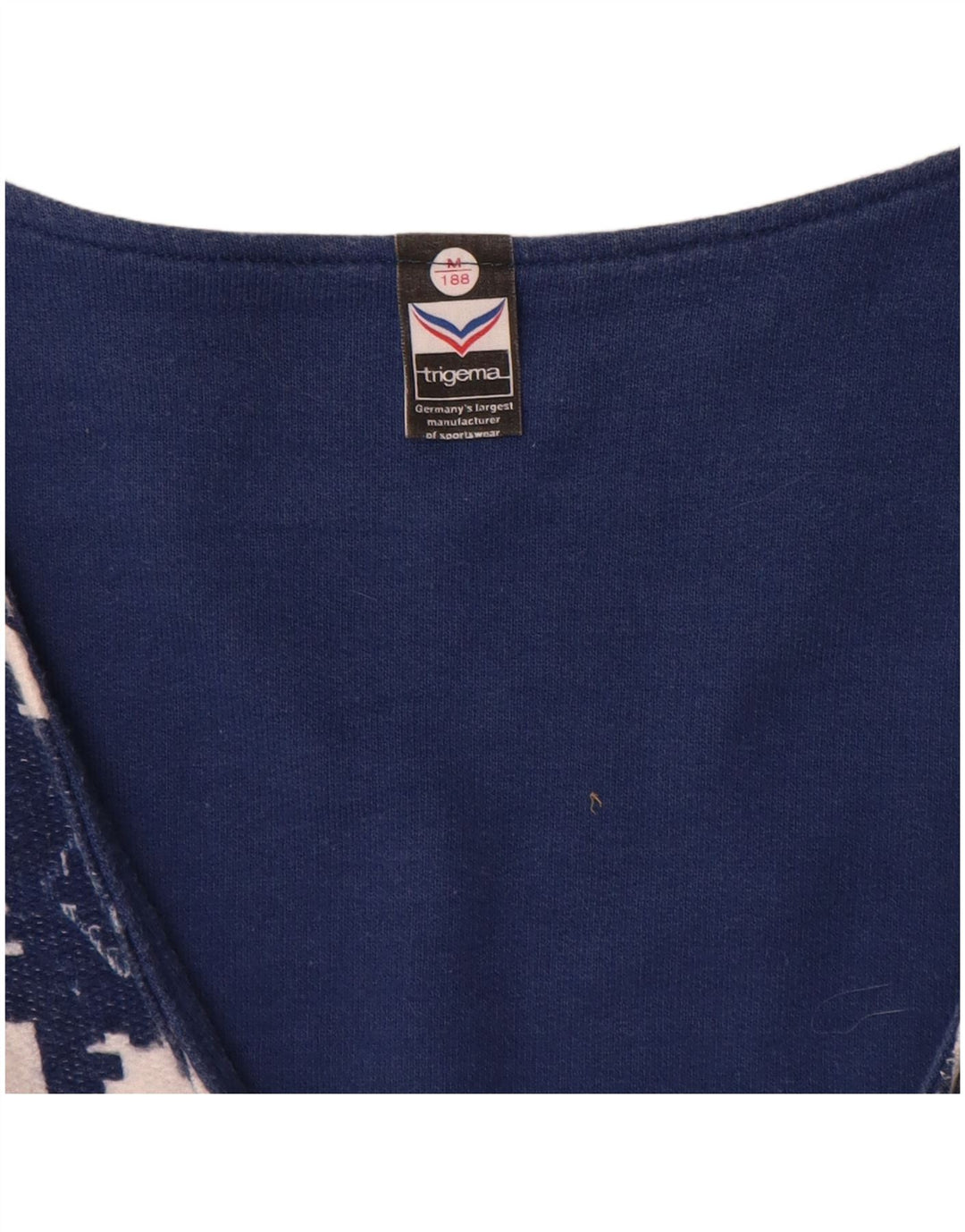 Colete feminino Trigema UK 14 algodão geométrico azul marinho médio