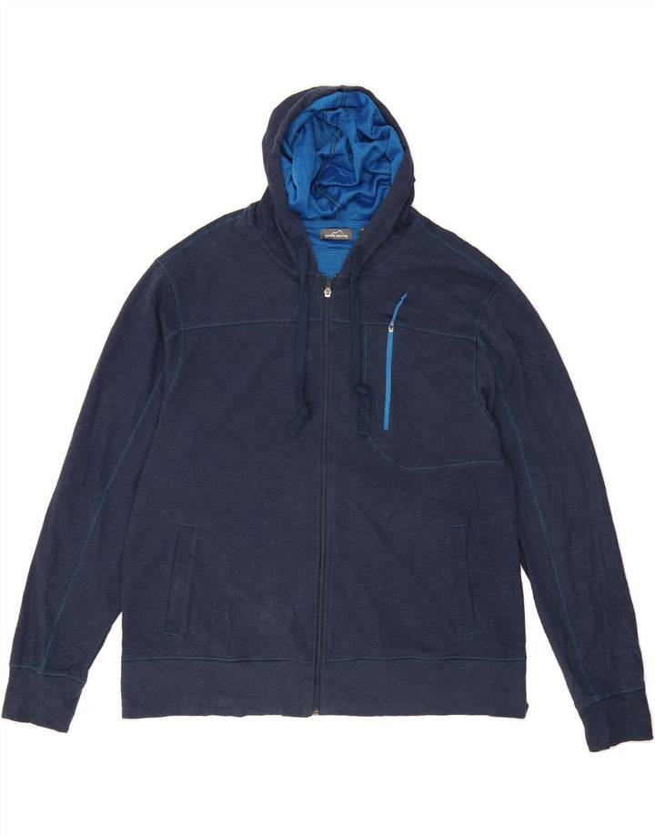 EDDIE BAUER Mens Zip Hoodie Sweater 2XL Navy Blue Cotton Vintage Eddie Bauer and Second-Hand Eddie Bauer from Messina Hembry 