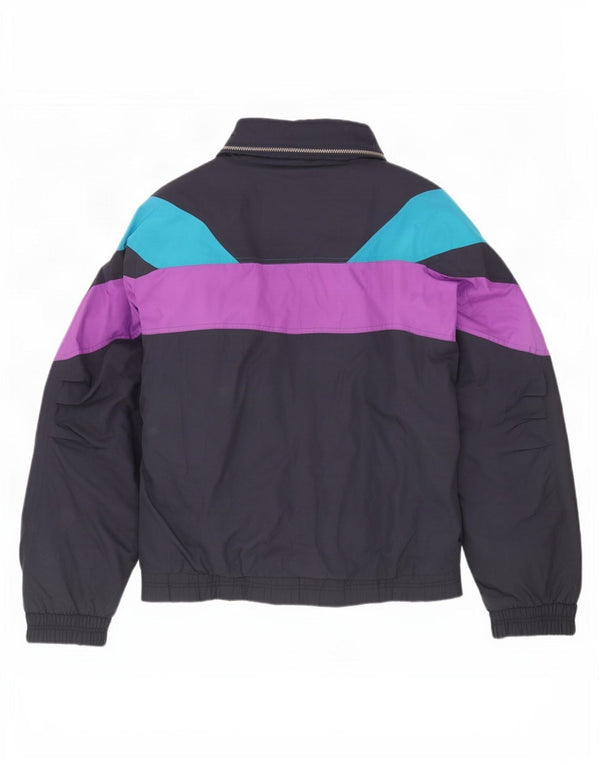 Jaqueta de esqui masculina Sergio Tacchini UK 38 médio azul marinho colorblock esportivo