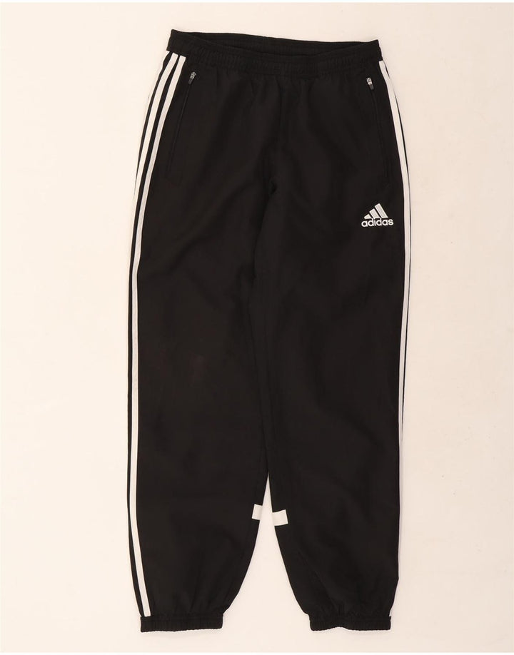 Calça de treino masculina Adidas Joggers médio preto colorblock poliéster