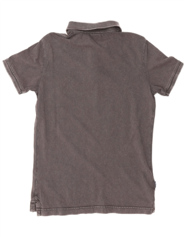 Camisa polo masculina SUPERDRY algodão cinza médio