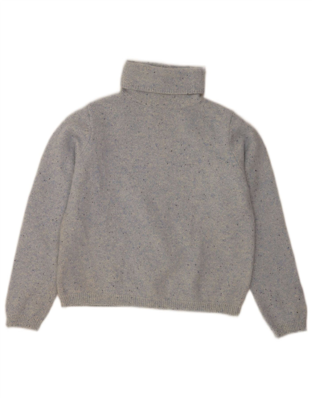 Suéter feminino L.L.Bean com gola redonda Reino Unido 8 pequeno cinza manchado