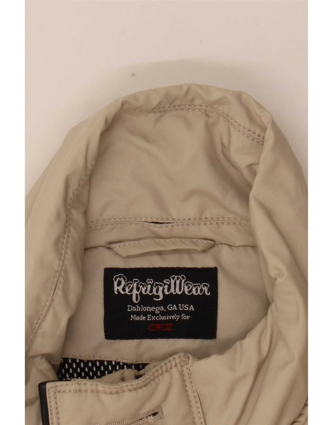 Jaqueta de chuva masculina Refrigiwear UK 38 nylon bege médio