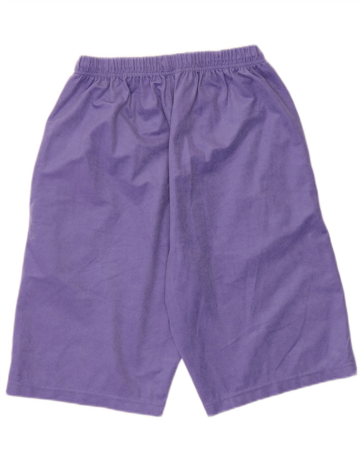 Shorts esportivos femininos VINTAGE UK 12 triacetato roxo médio