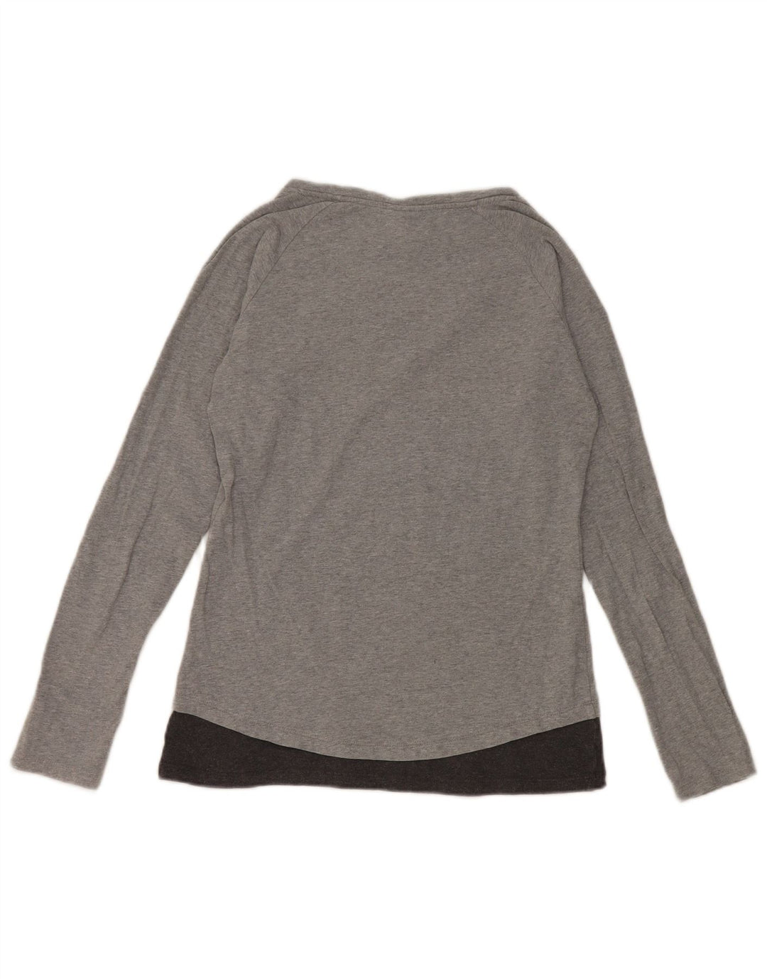 Campeão feminino Heritage Fit Graphic Top manga comprida Reino Unido 12 cinza médio