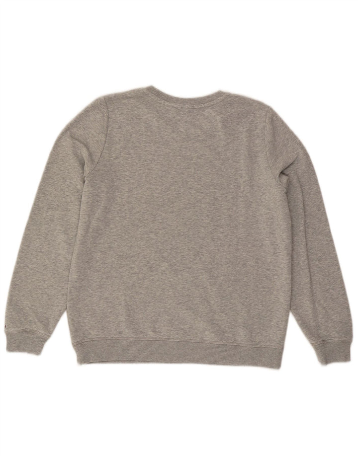 Tommy Hilfiger moletom gráfico feminino jumper UK 16 grande cinza