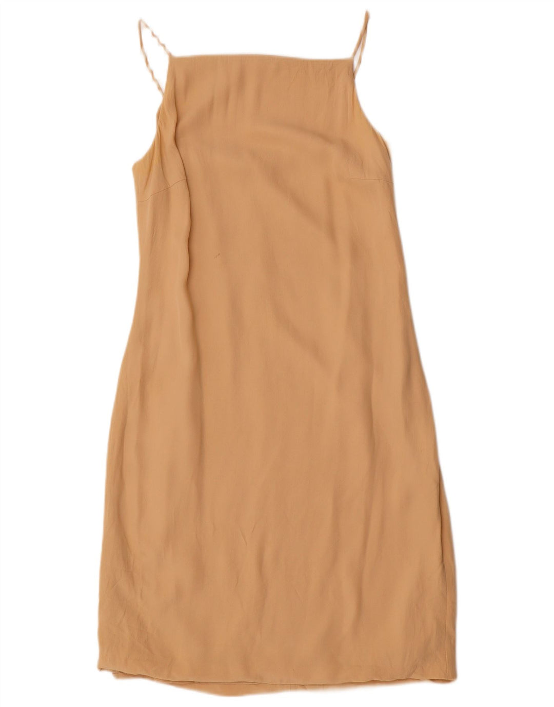 Vestido deslizante feminino Marella UK 12 viscose bege médio