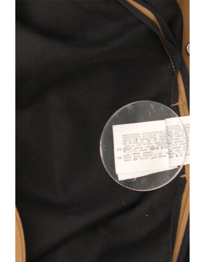 Sobretudo masculino Zara UK 38 poliéster bege médio