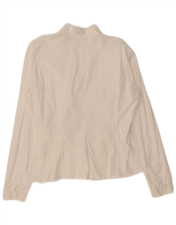 Blusa feminina BENETTON UK 14 médio branco
