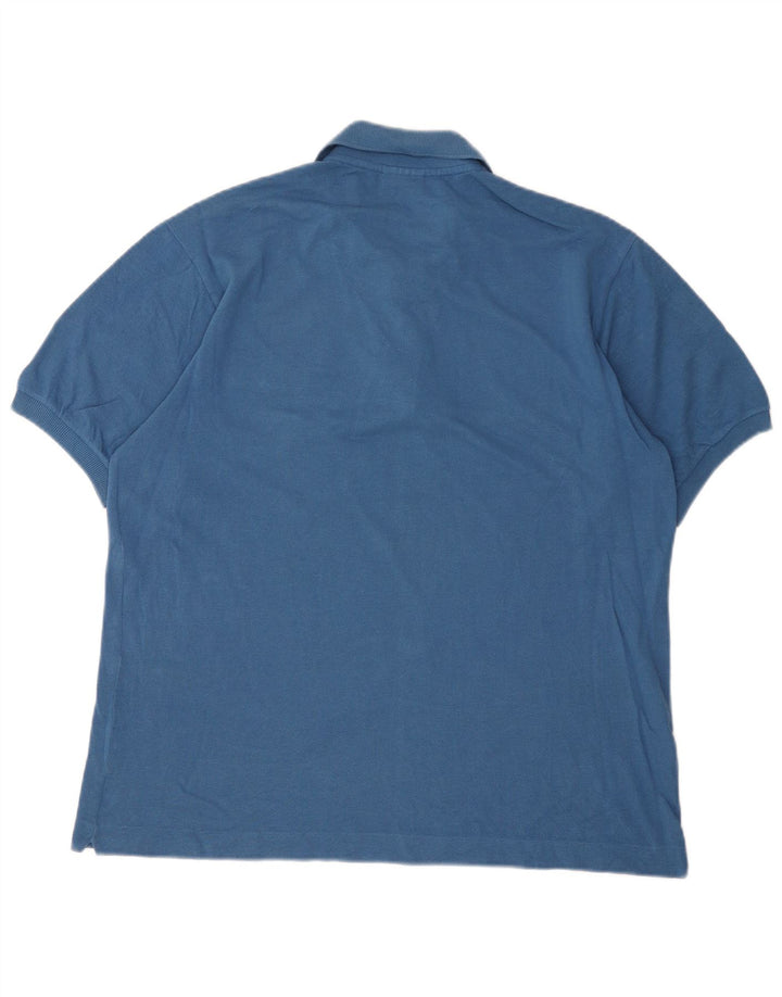 Camisa polo masculina Lacoste tamanho 5 grande algodão azul