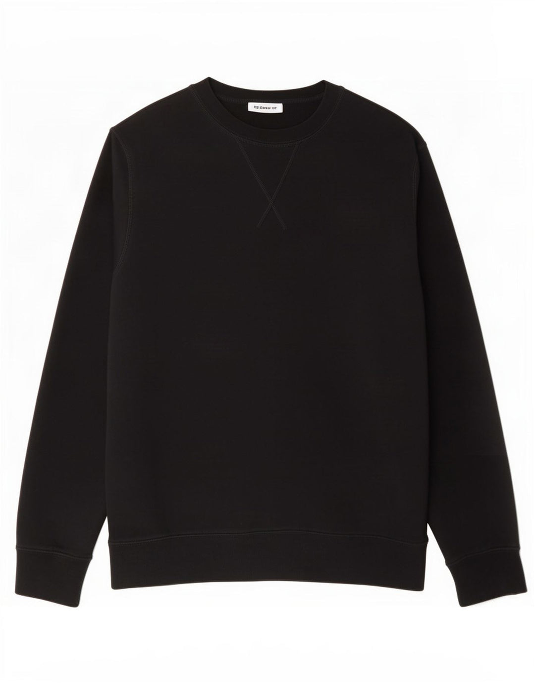 Suéter masculino Marks & Spencer de ajuste regular, algodão preto médio