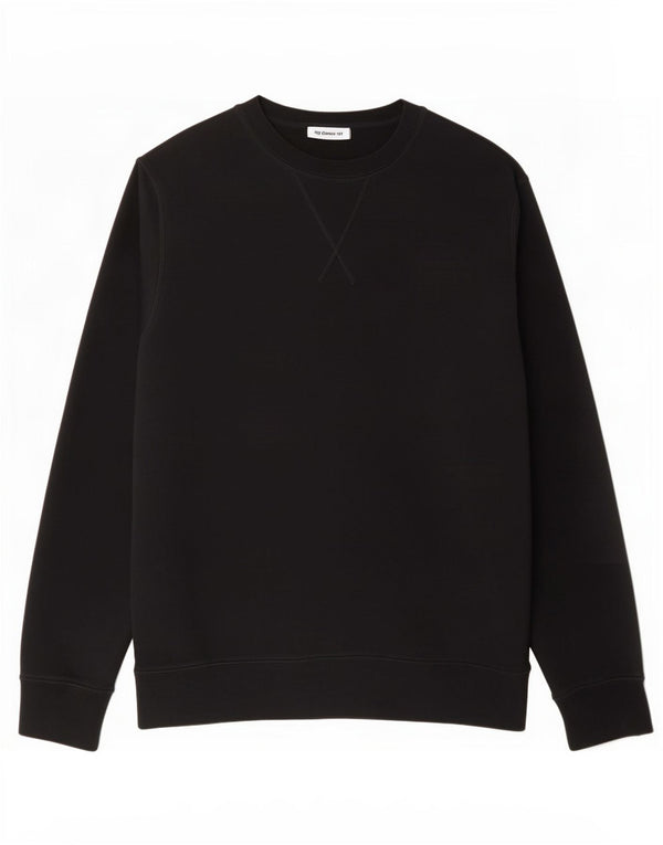 Suéter masculino Marks & Spencer de ajuste regular, algodão preto médio