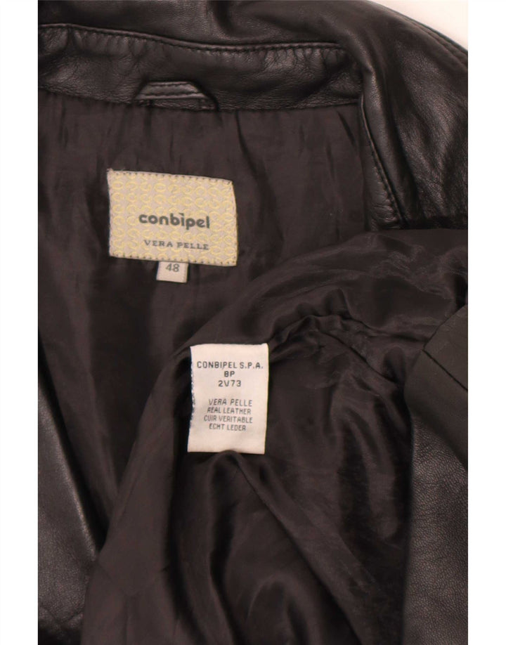 Casaco de couro feminino Conbipel IT 48 XL preto