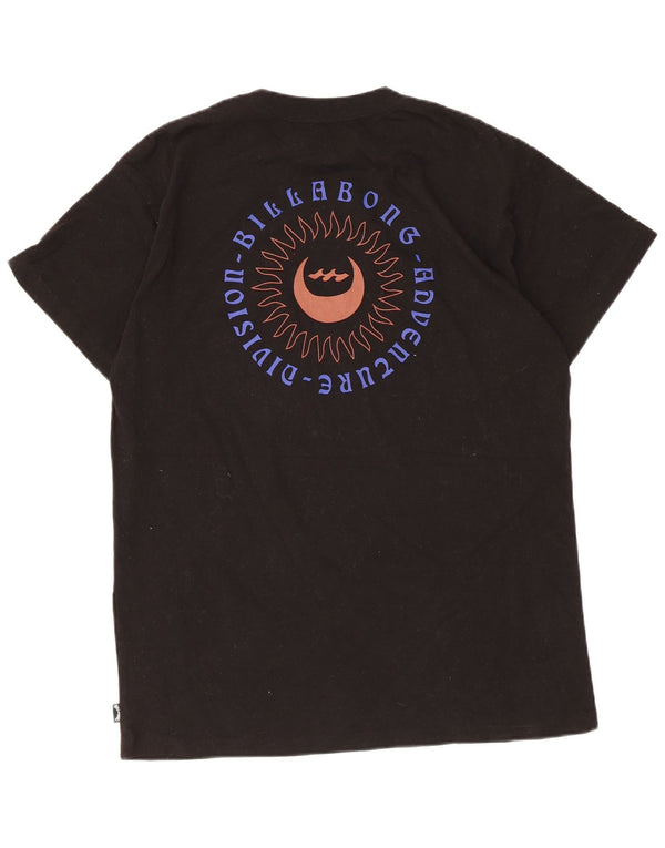 Camiseta gráfica masculina Billabong Top médio algodão preto