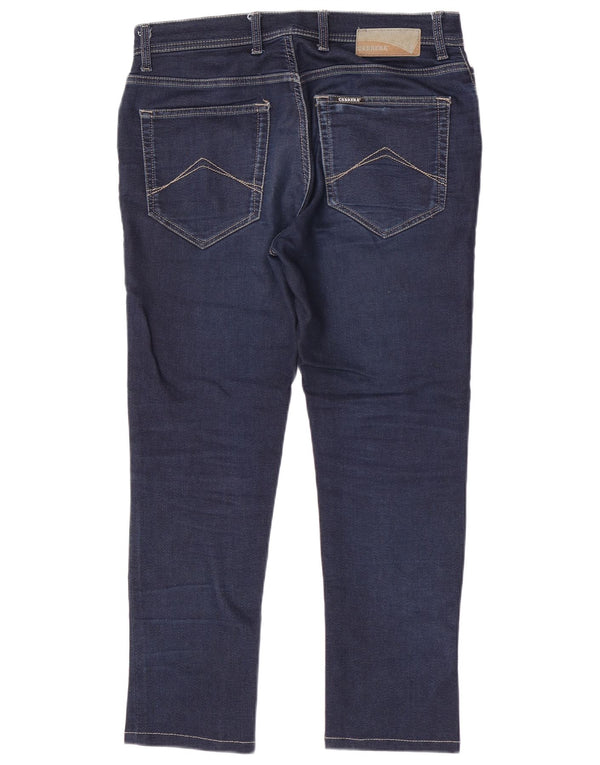 Carrera Calça feminina casual de viagem slim IT 46 grande W32 L27 algodão azul
