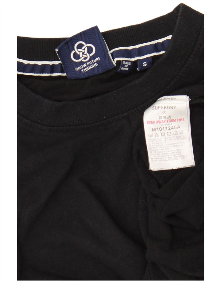 Camiseta masculina Superdry Top pequeno algodão preto