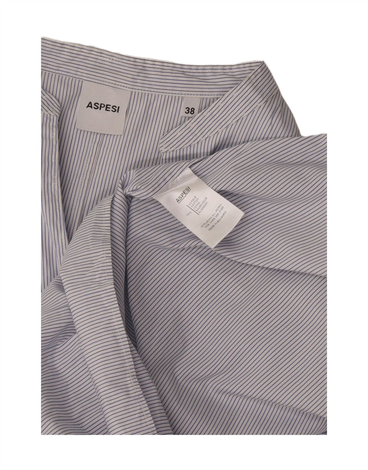 Blusa feminina Aspesi EU 38 algodão listrado azul médio