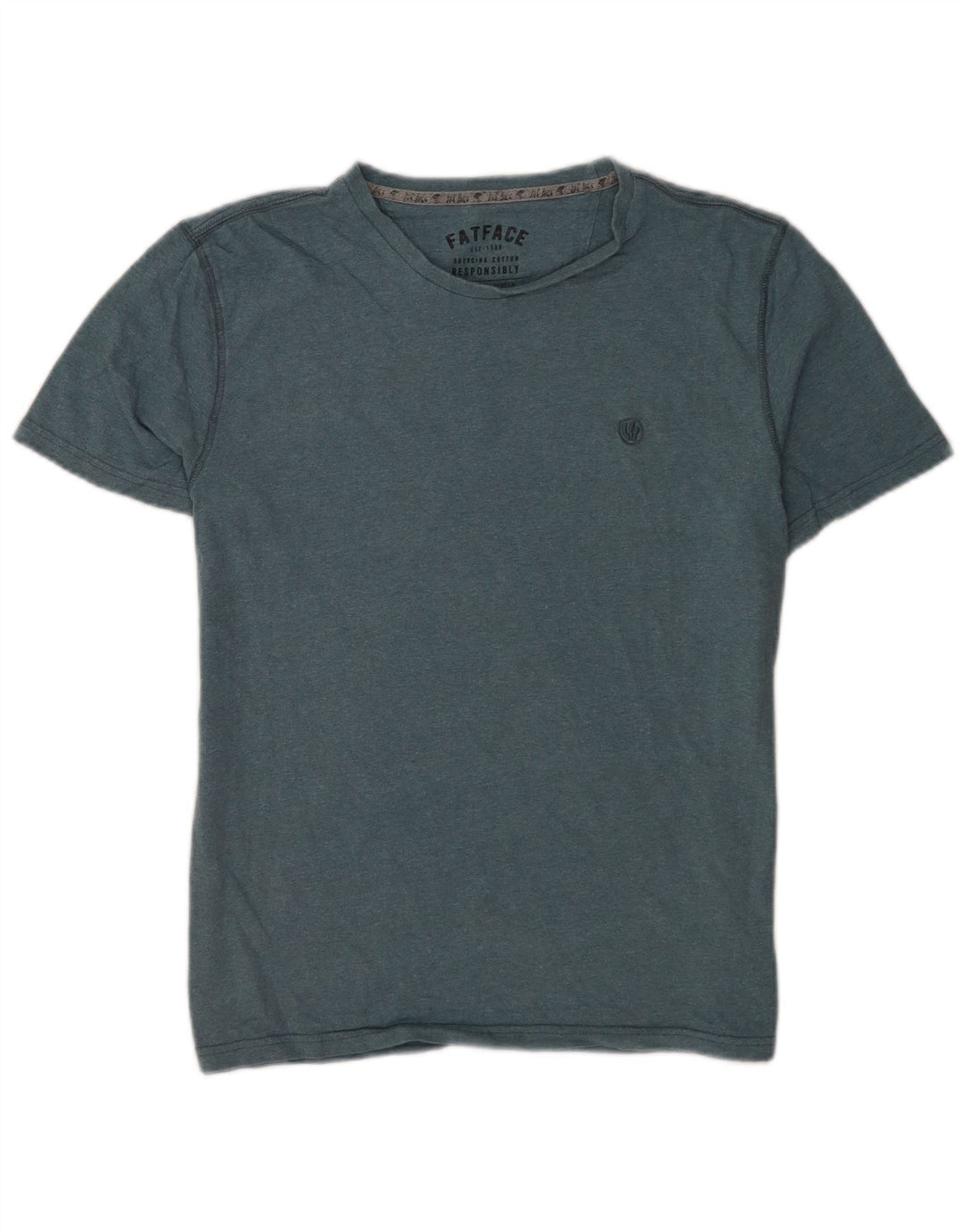 Camiseta masculina Fat Face Top grande algodão verde