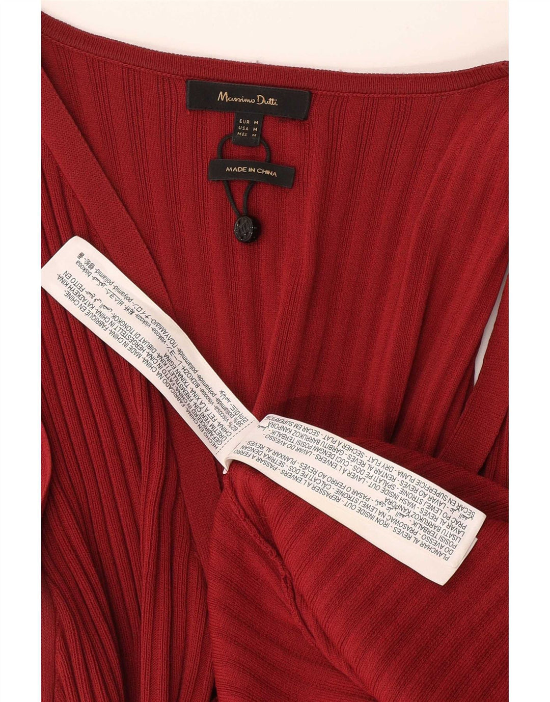 Vestido maxi feminino sem mangas Massimo Dutti Reino Unido 12 viscose vermelha média