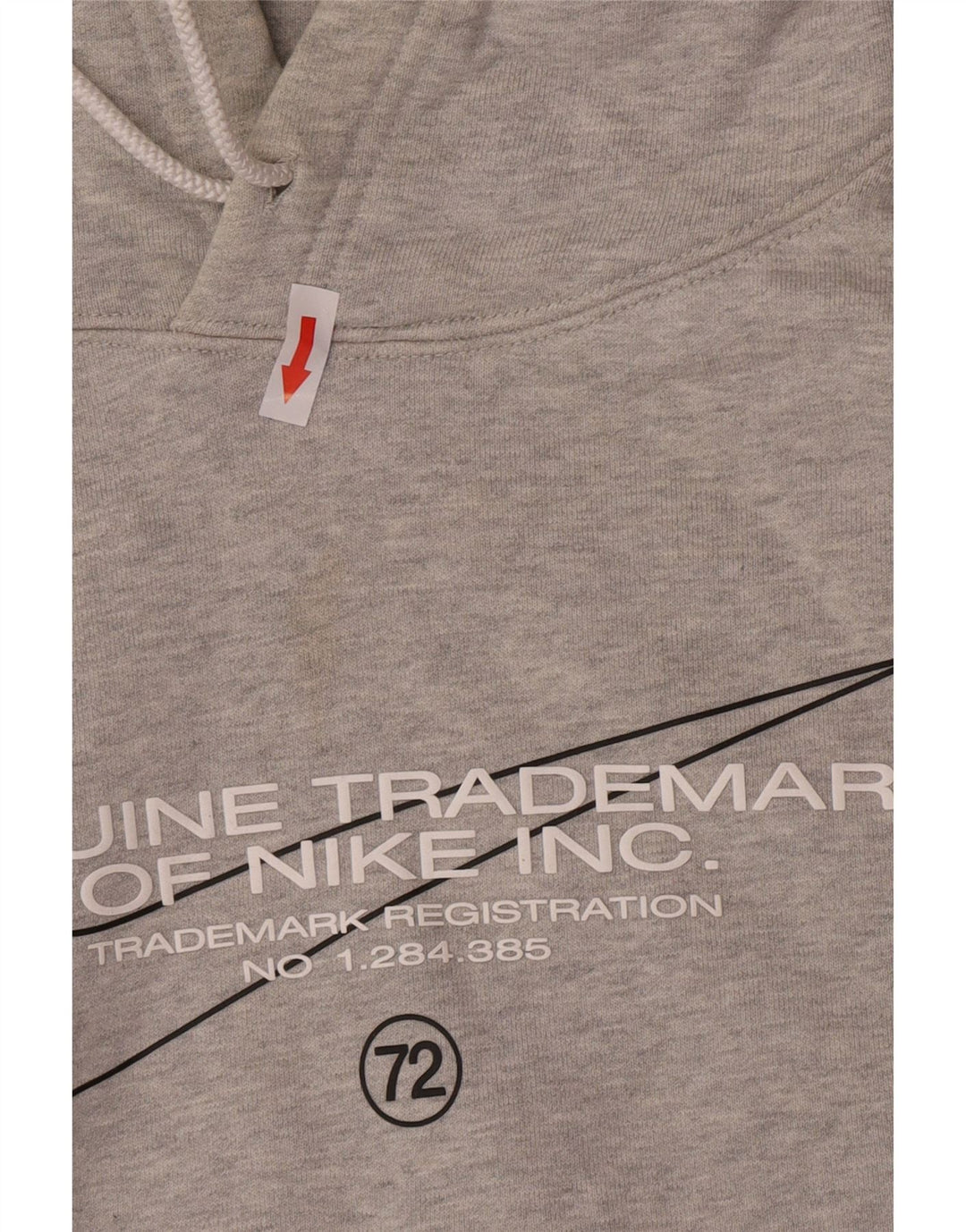 Jumper com capuz gráfico masculino Nike pequeno algodão cinza
