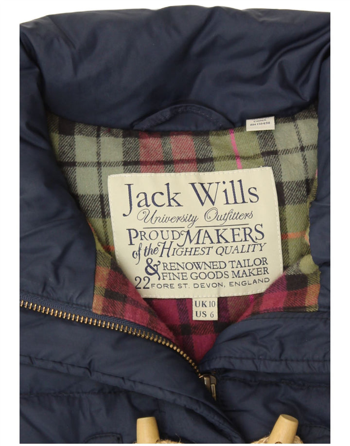 Colete acolchoado feminino JACK WILLS UK 10 pequeno azul marinho