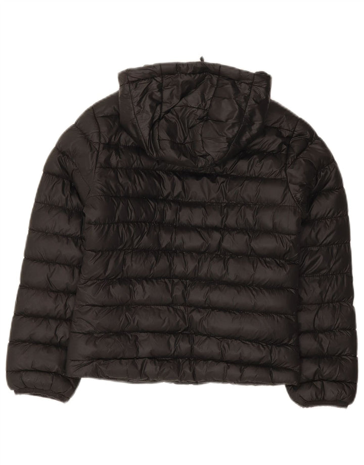 BENCH Girls Hooded Padded Jacket 9-10 Years Black Nylon