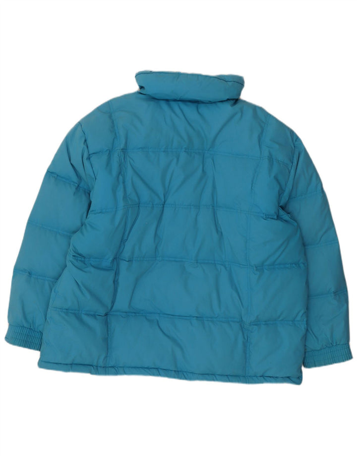 Jaqueta feminina acolchoada com capuz grande Elho UK 18 XL azul