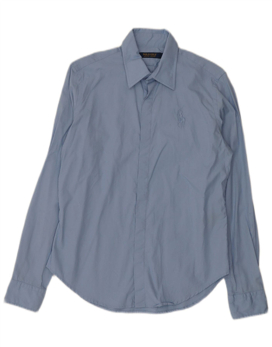 Camisa de golfe feminina Polo Ralph Lauren EUA 8 algodão azul médio