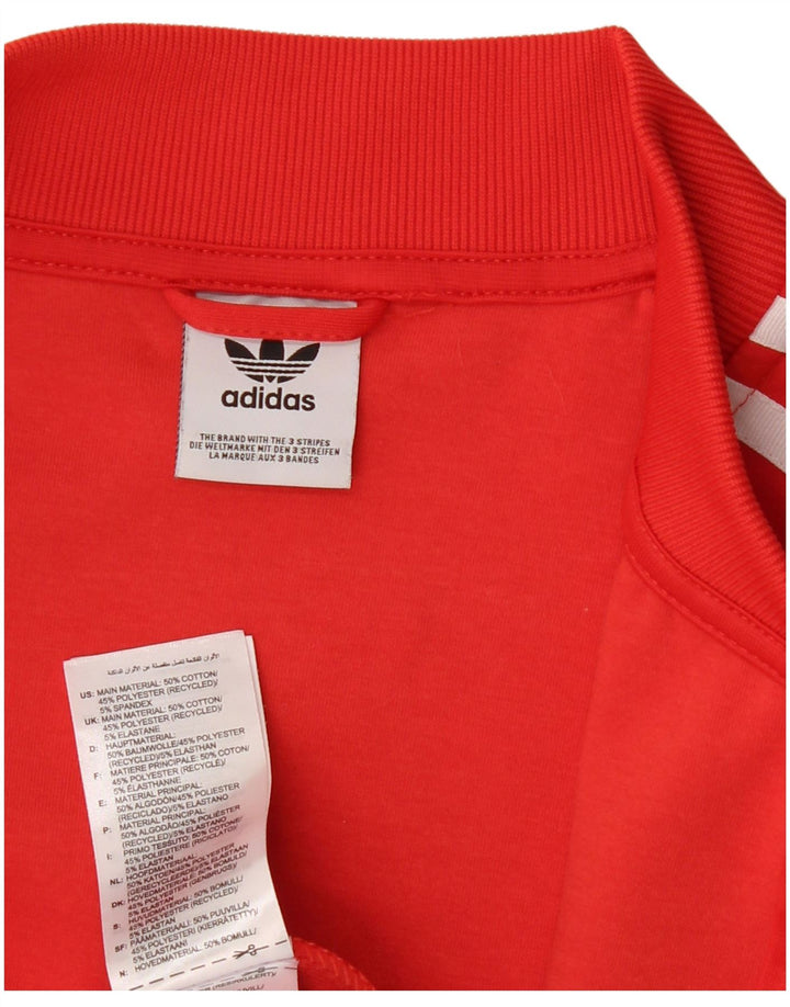 ADIDAS Mens Tracksuit Top Jacket Pequeno Algodão Vermelho