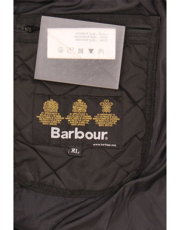 Jaqueta acolchoada masculina Barbour UK 42 XL poliéster preto