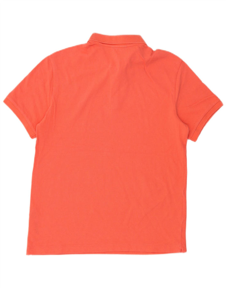 Camisa polo masculina Massimo Dutti algodão laranja médio